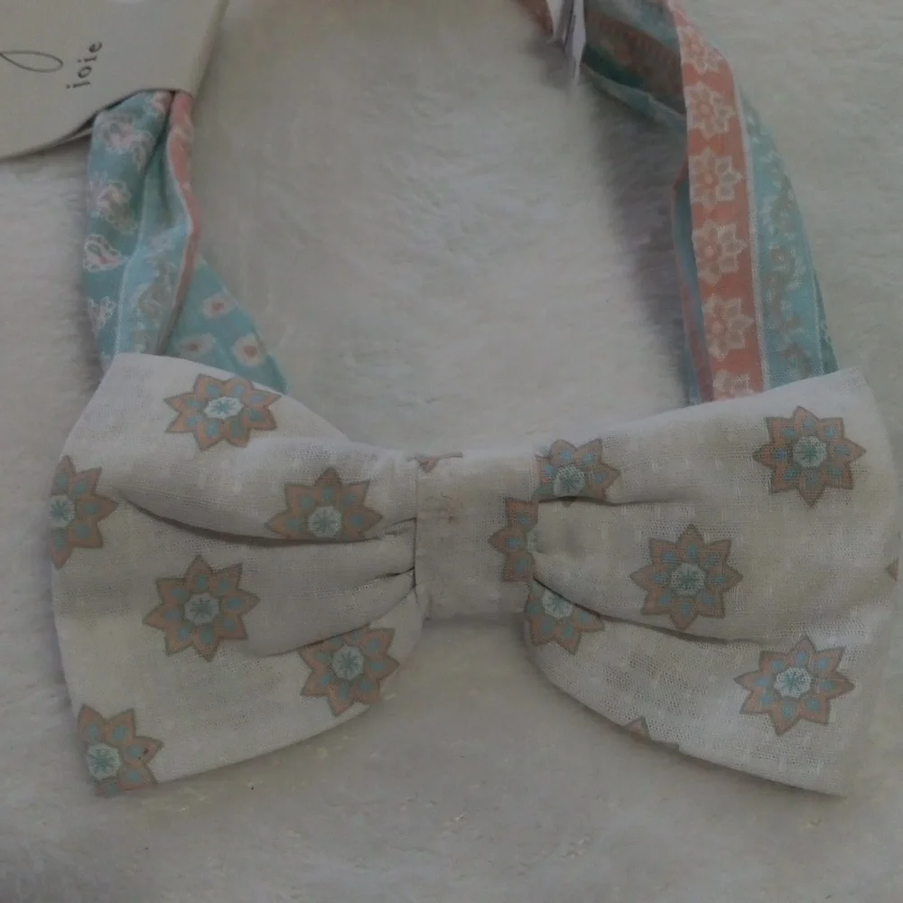 Joie Little Girl 3T Pink & White Floral Paisley Stretch Headband NWT